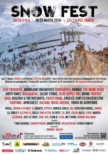 Our artists will play @ Snow Fest 2015 in France